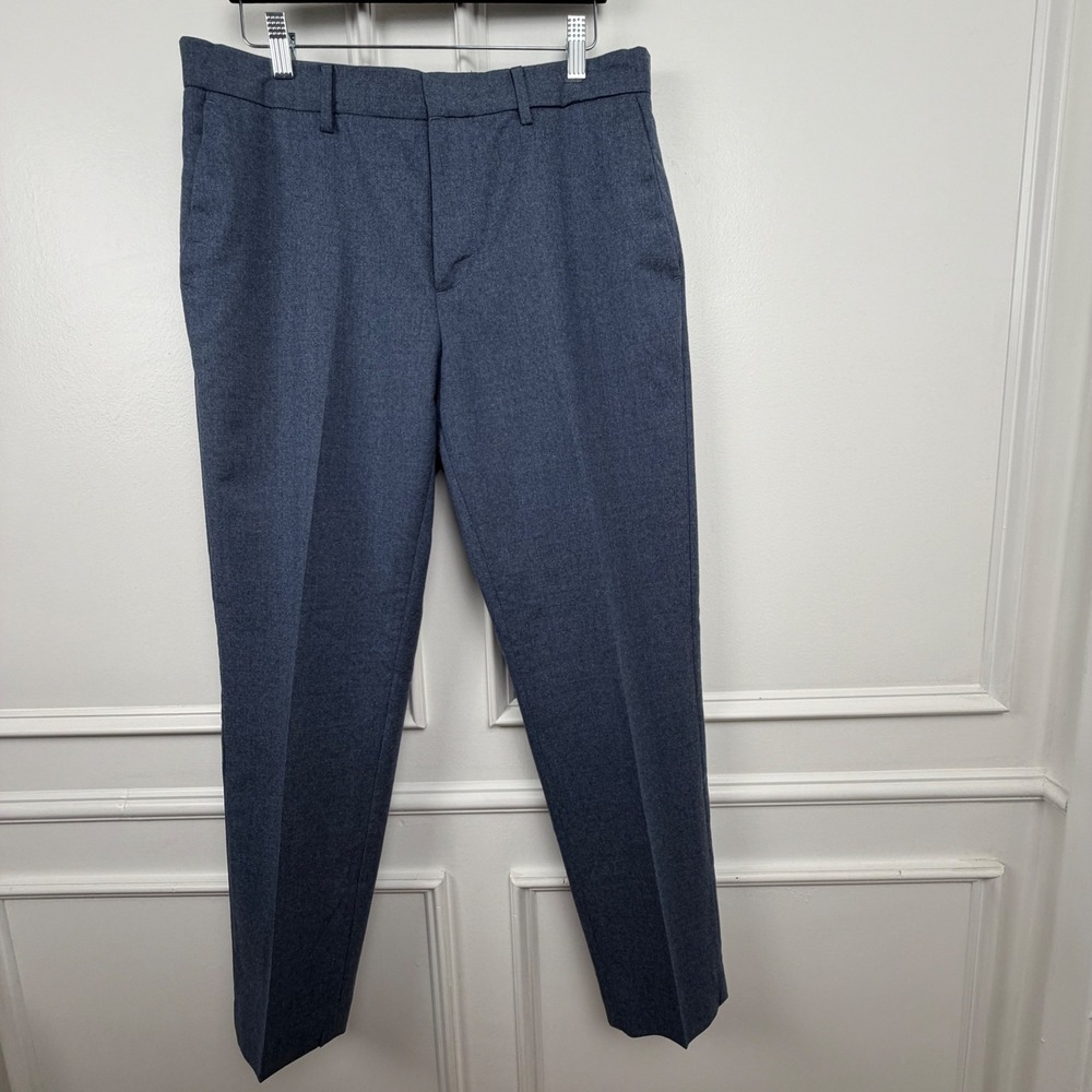 Banana Republic Vitale‎ Barberis Canonico Flannel 120s Tapered Pants Blue 32x30